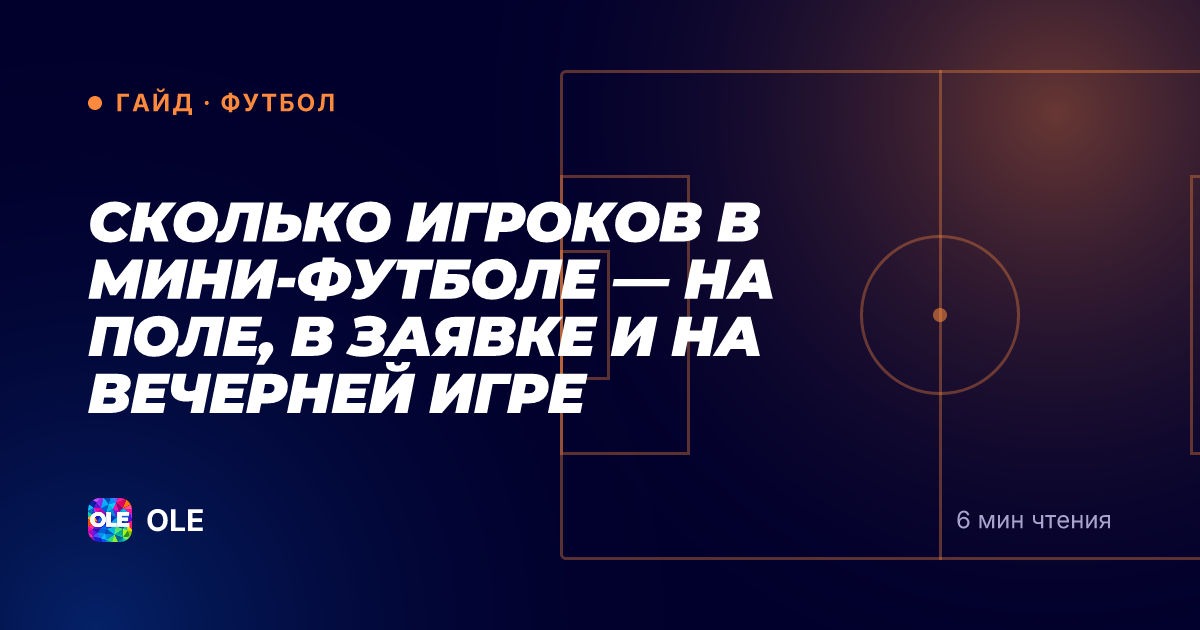 Сколько игроков в мини-футболе — на поле, в заявке и на вечерней игре